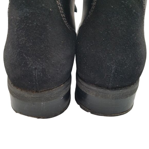 Clarks Faralyn Alpha Black Leather & Suede 10 Eye Lace Up Hiking Boots Size 7 - Picture 6 of 12